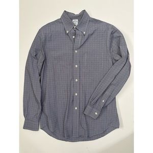 Brooks Brothers Regent Navy Stripes & Dots Button Up Shirt